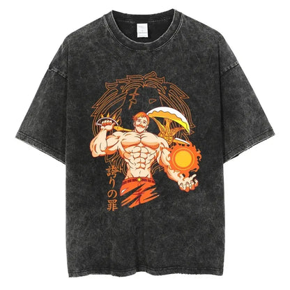 The Seven Deadly Sins Escanor Vintage Washed T-Shirt