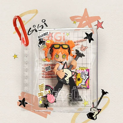 POPMART Peach Riot Carry The Music Series Block Pendant Blind Box Original Toys Mystery Box Doll Cute Anime Figure Ornament Gift