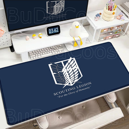 New Mousepad Anime Attack on Titan Mouse Pad Gaming Accessories PC Keyboard Large Rubber Non-slip Desk Mat Computer Table Carpet