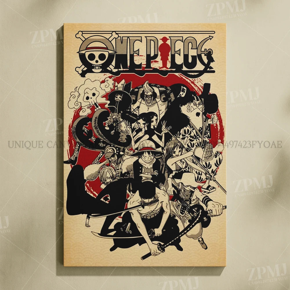 One Piece Monkey D. Luffy Canvas Poster