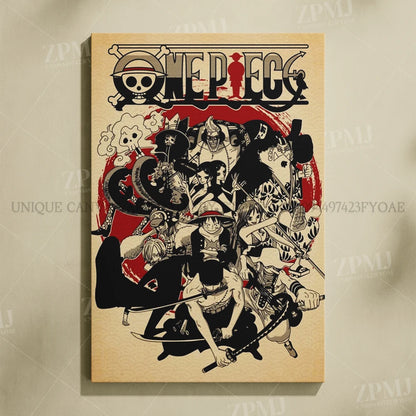 One Piece Monkey D. Luffy Canvas Poster