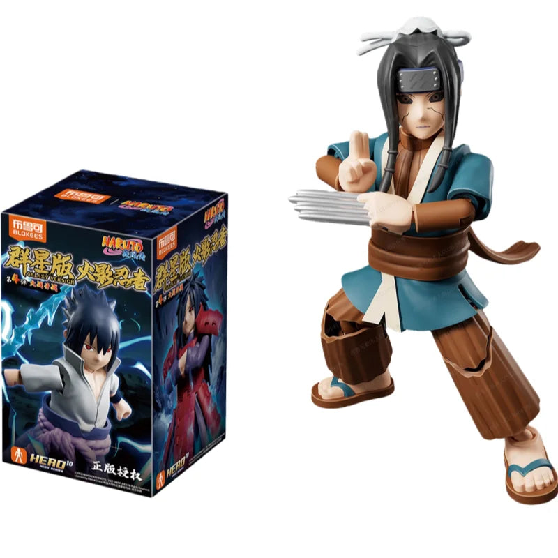 BLOKEES Building Block Man NARUTO Many Stars Edition 4nd Uchiha Sasuke Assembly Model Desktop Decoration Collect Gifts