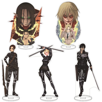 16CM Anime Acrylic Stand‌ Attack on Titan Eren Jaeger Mikasa Ackerman Armin Arlert Connie Springer Cos Figure Ornaments Gifts
