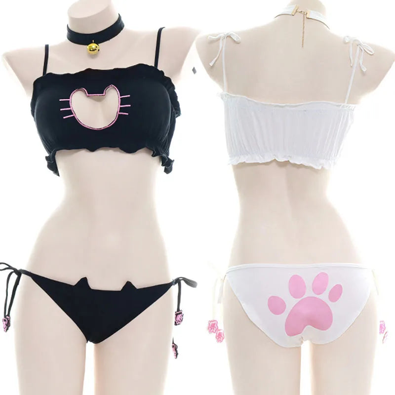 Anime Girl Cat Paw Bikini