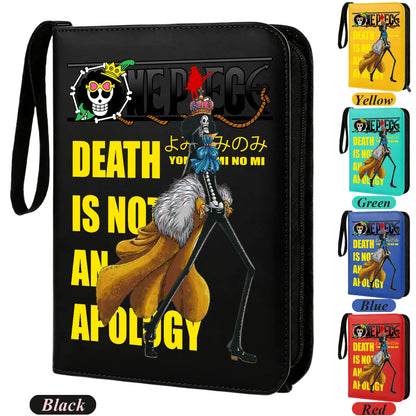 400pcs Anime ONE PIECE Zipper Card Album Book Collection Card Storage Folder Hold Zoro Luffy Game Cards Binder Holder Protector