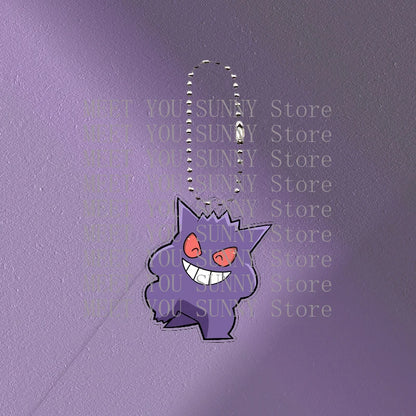 Anime Gengar Acrylic Keychain Pocket Monster Cartoon Kawaii Figure Creative Backpack Charm Pendant Toy Students Accessories Gift
