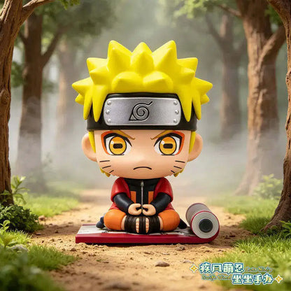 Eaki Naruto Shippuden Itachi Uchiha Sitting Chibi Figure Blind Box Magnetic Mask Collectible Anime Figurine Desk Decoration Gift