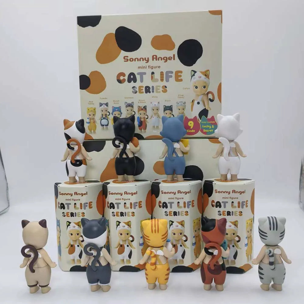 Mini Sonny Blind Box Cat Life And Dog Time Series Collection Anime Figure Ornament Doll Fans Kid Christmas Gifts