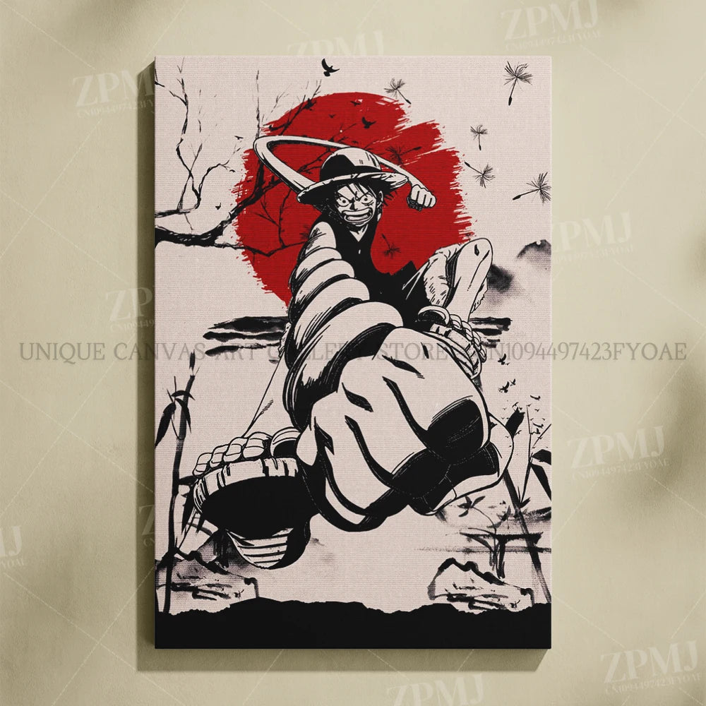 One Piece Monkey D. Luffy Canvas Poster