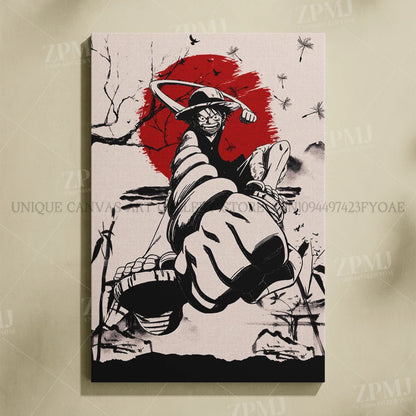 One Piece Monkey D. Luffy Canvas Poster