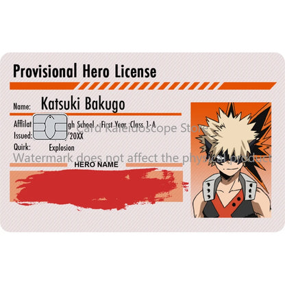 My Hero Academia Student ID Card Sticker