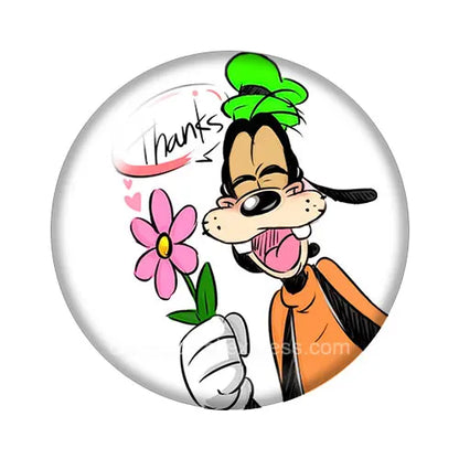 Pluto Goofy Dogs Glass Cabochon