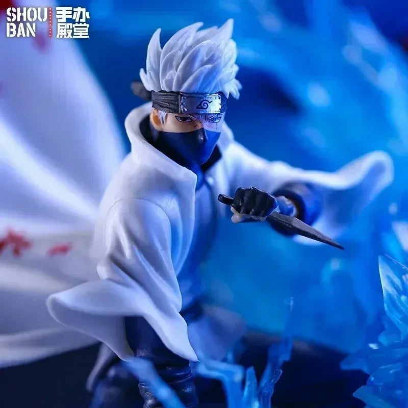 22cm Anime Naruto Action Figures Standing Kakashi Pvc Statue Collection Figures Room Ornament Handmade Boy Birthday Toy Gifts