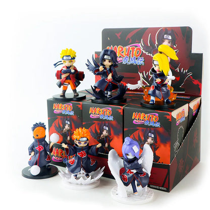 In Stock Blind Box, Bandai Naruto Shippuden Akatsuki Series Anime Figure Peripheral, Naruto Trendy Doll, Creative Desktop Orname