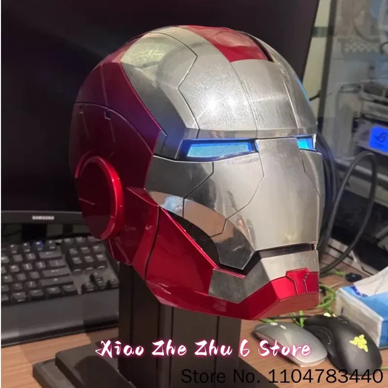 Wearable Iron Man Mk5 Helmet Toy with Arm Cannon Role Play Gift for Fans Transformers Bumblebee & Green Goblin Designs
