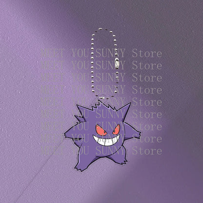 Anime Gengar Acrylic Keychain Pocket Monster Cartoon Kawaii Figure Creative Backpack Charm Pendant Toy Students Accessories Gift