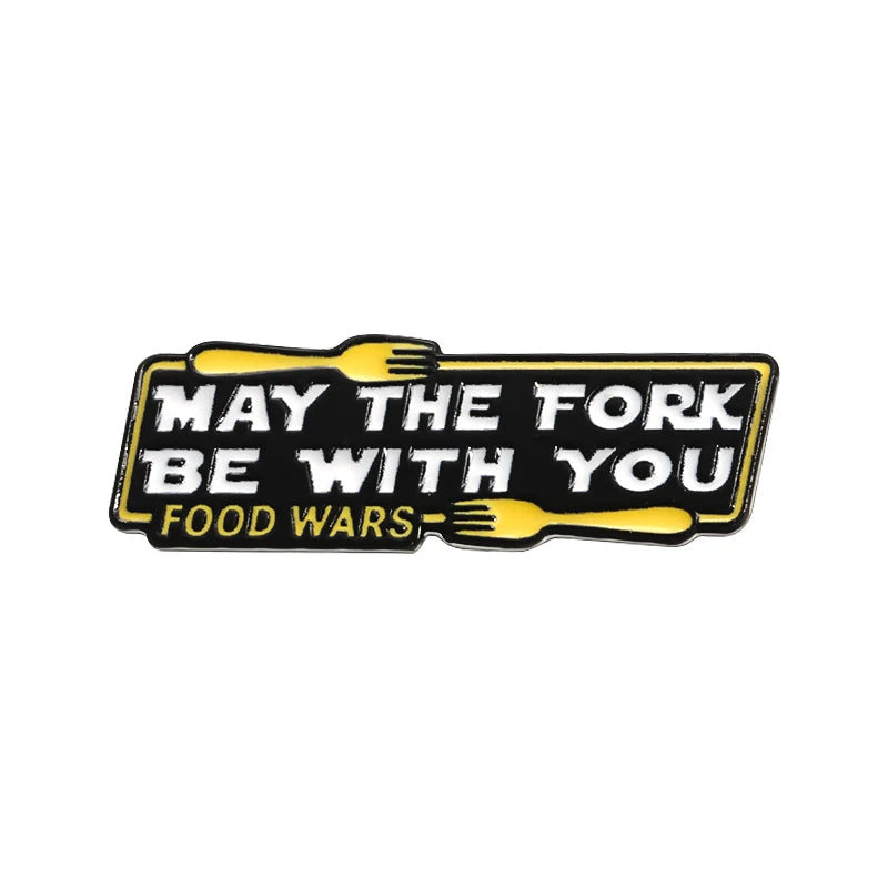 Food Wars May The Fork Be With You Enamel Pin