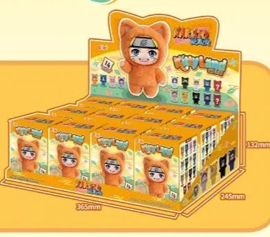 New TOPTOY Eaki Naruto V3 Kitten Land Series Blind Box Pajamars Plush Vinyl Doll Action Figures Neji Hyuga Gaara Surprise Toys