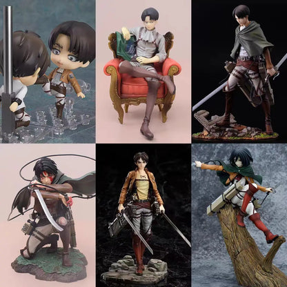 Attack on Titan Blind Box Anime Figure PVC Model Eren Mikasa Levi Mystery Collectible Toy Surprise Gift Box for Fans