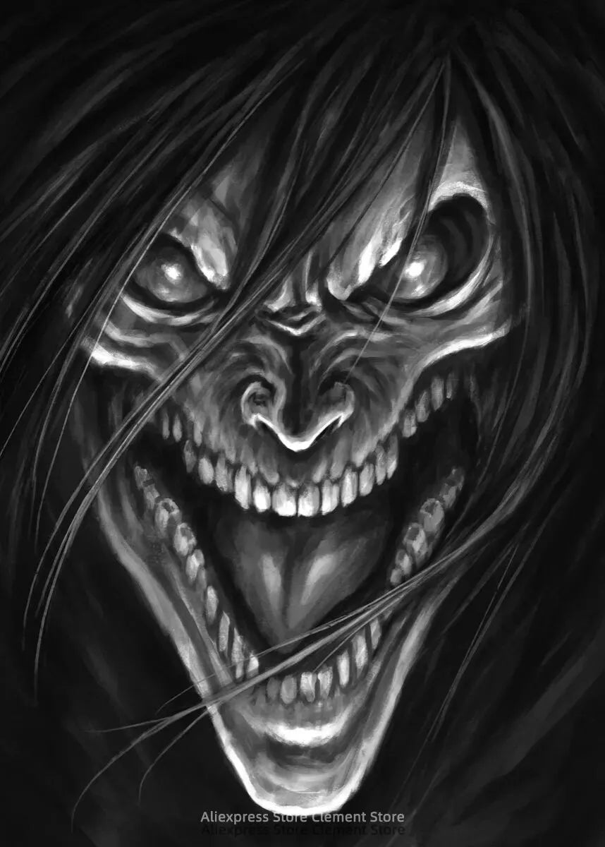 Shingeki no Kyojin Eren Yeager Attack on Titan Anime Poster  Canvas Prints  Wall Decor