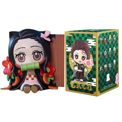 2026 Tanjiro Kamado Nezuko Demon-Slayer Anime Cartoon Figure Blind Box Creative Personalized Statue Ornament Surprise Gift Box