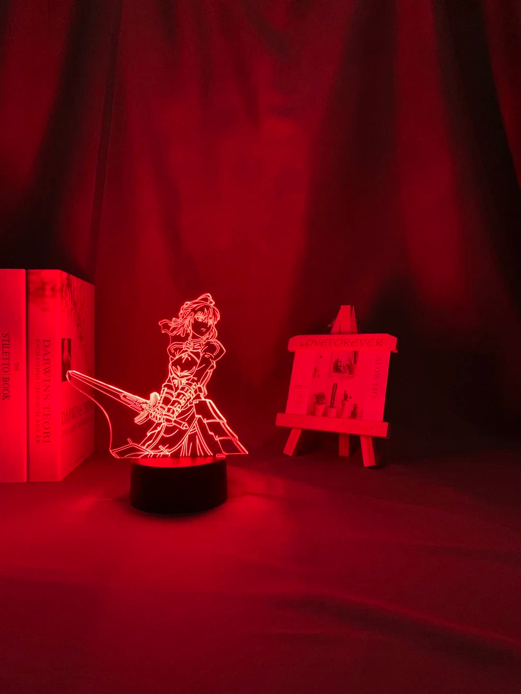 Anime 3d Light Fate Stay Night Saber for Bedroom Decor