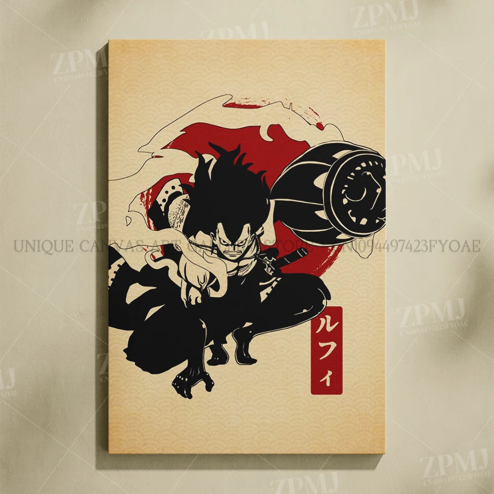 One Piece Monkey D. Luffy Canvas Poster