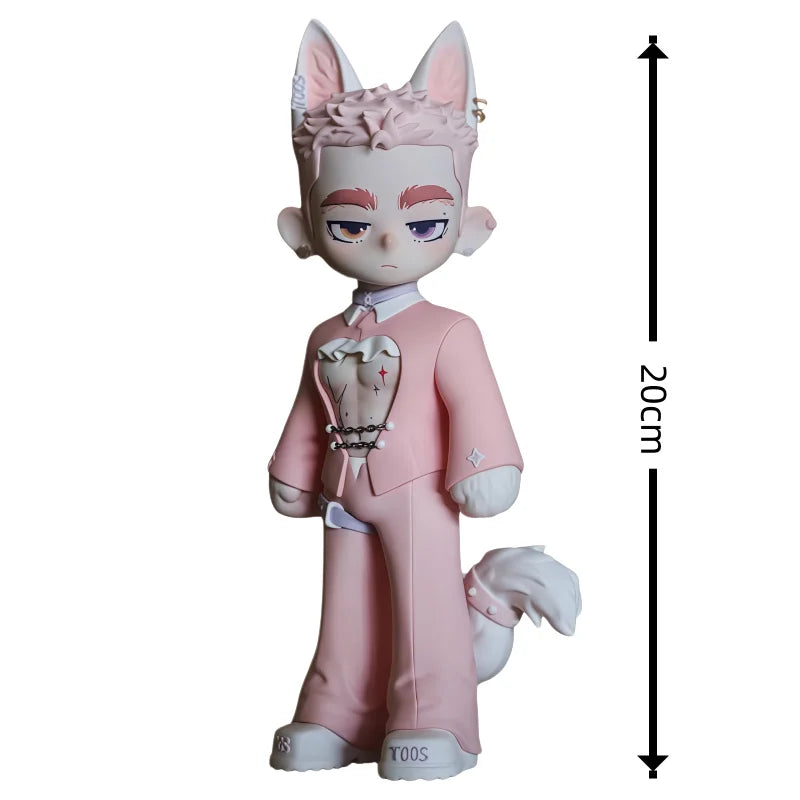 Toos Deer Head Boy Figure Muscle Guy Handsome Boy with Tattoo Warrior Doll Running Park Collection Ornament Accompany Gift