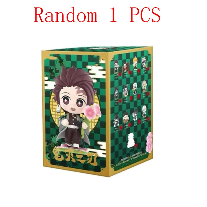 2026 Tanjiro Kamado Nezuko Demon-Slayer Anime Cartoon Figure Blind Box Creative Personalized Statue Ornament Surprise Gift Box