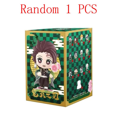 2026 Tanjiro Kamado Nezuko Demon-Slayer Anime Cartoon Figure Blind Box Creative Personalized Statue Ornament Surprise Gift Box