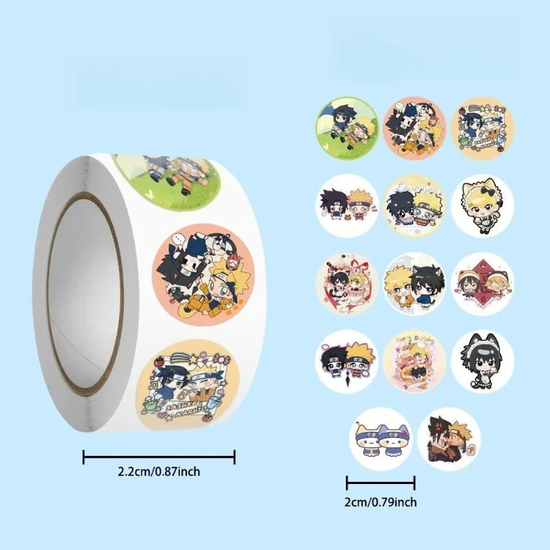 Naruto Rolling stickers Sasuke Uchiha and Uzumaki Naruto Cartoon High-Appearance Fashionable Portable Student Journal Stickers