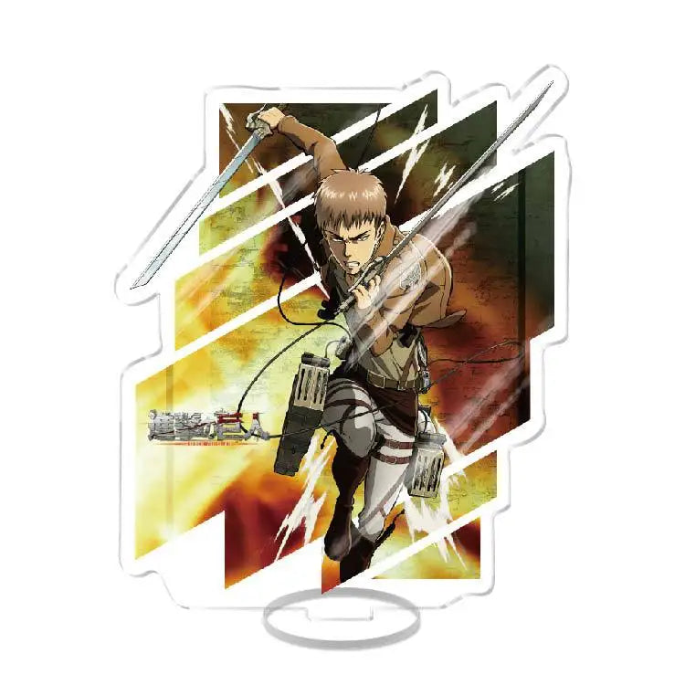 Attack On Titan Armin Arlert Eren Yeager Mikasa Anime Acrylic Figure Display Stand Model Plate Keychain Friends Girl Gift School
