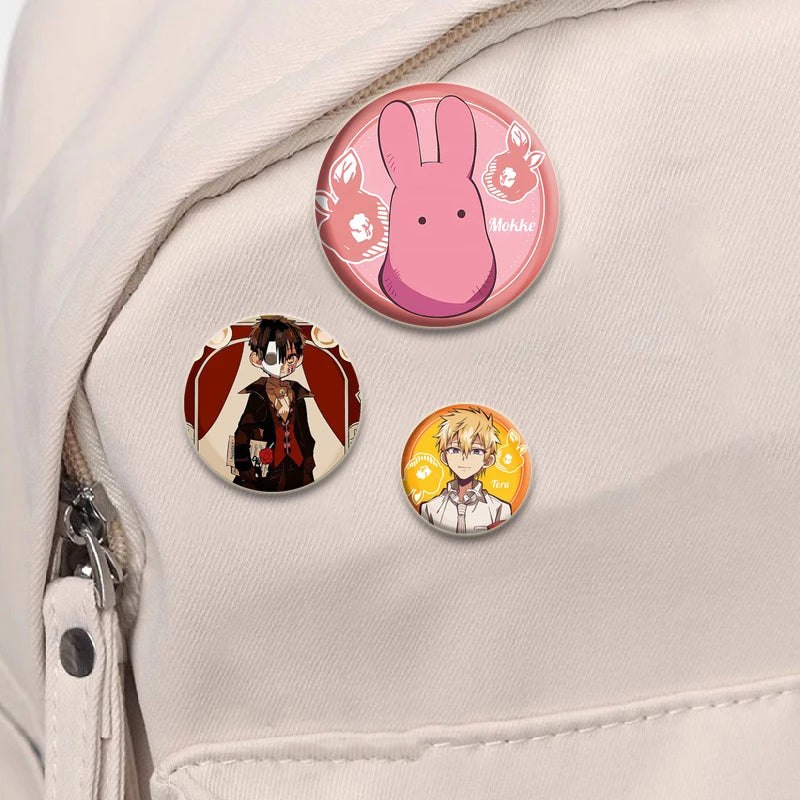 44/58mm Minamoto Kou Yashiro Nene Hanako-kun Anime Character Badge