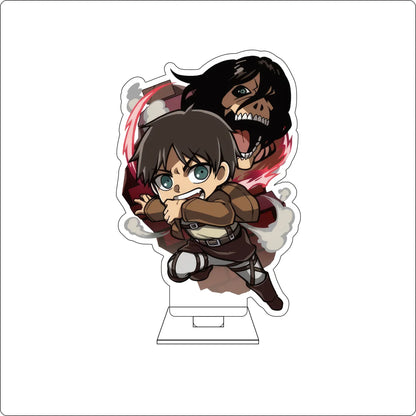 10CM Anime Attack on Titan Cosplay Cute Acrylic Figure Stand Plate Armin Arlert Mikasa·Ackerman Eren Jaeger Ornaments Gifts