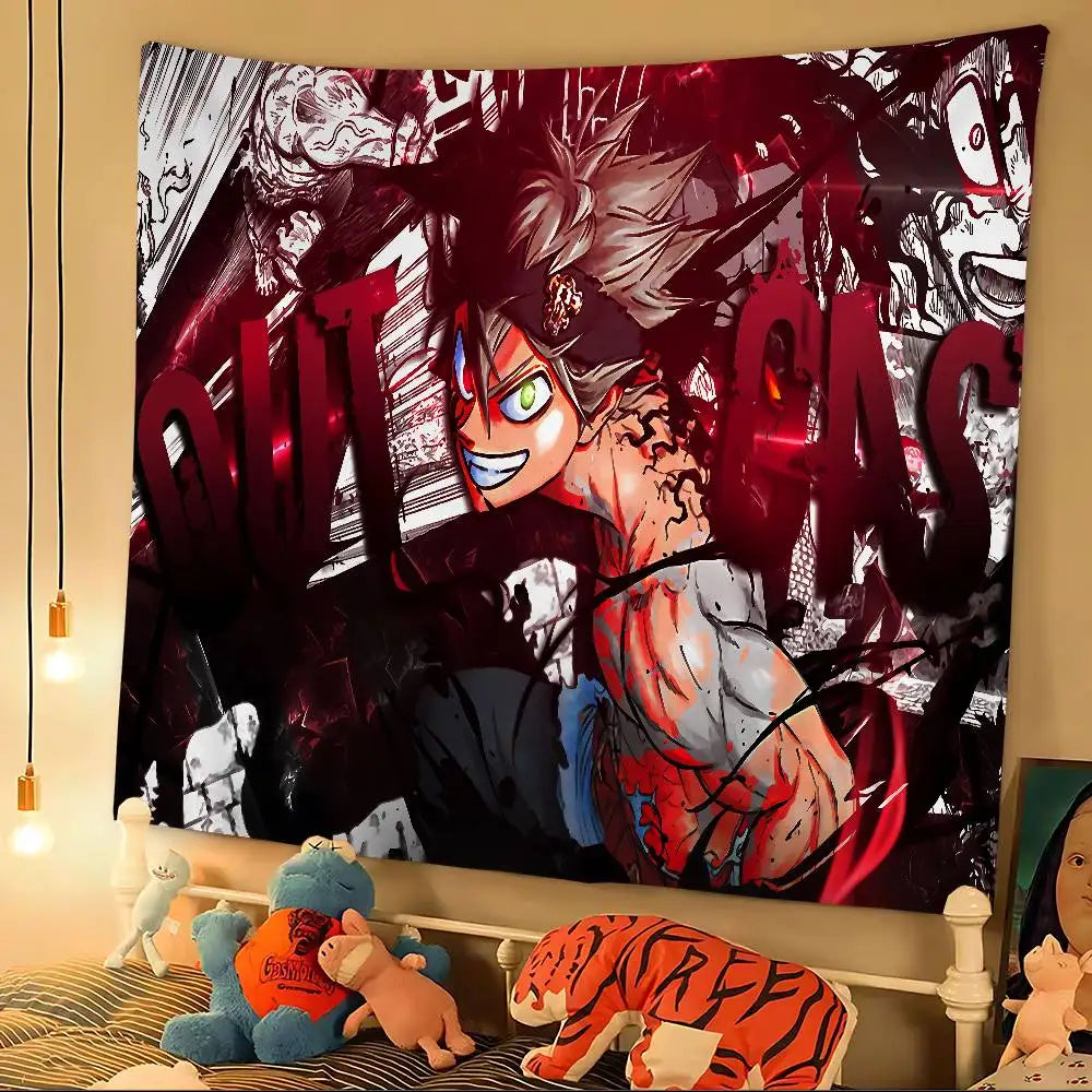 Black Clover Bohemian Tapestry