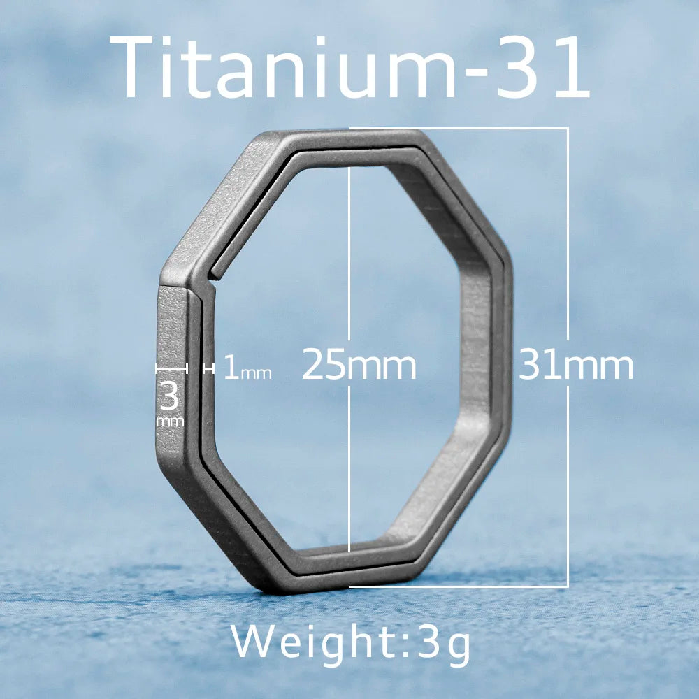 Real Titanium Alloy Key Rings Keychains Buckle Pendant Super Lightweight Man Car Keychain for Male Creativity Gift Wholesale