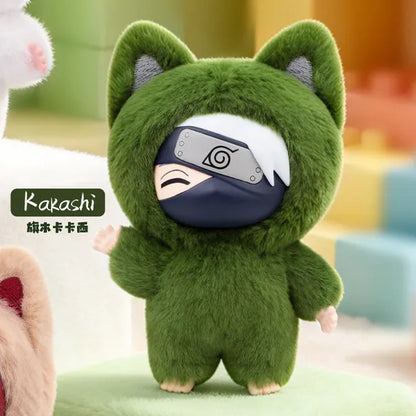 EAKi Naruto Kitten Land Series Plush Doll Blind Box V3 Cute Naruto Sasuke Anime Peripheral Figure Surprise Toys Collectible Gift