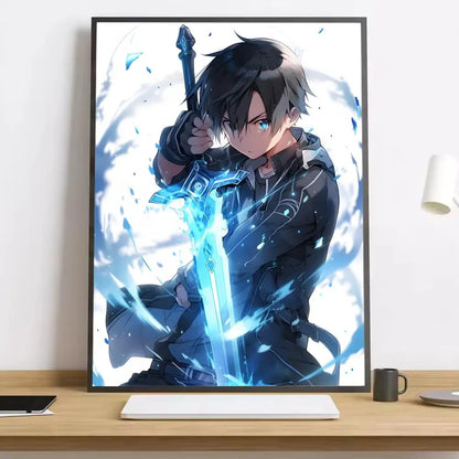 Sword Art Online Kirito Canvas Poster