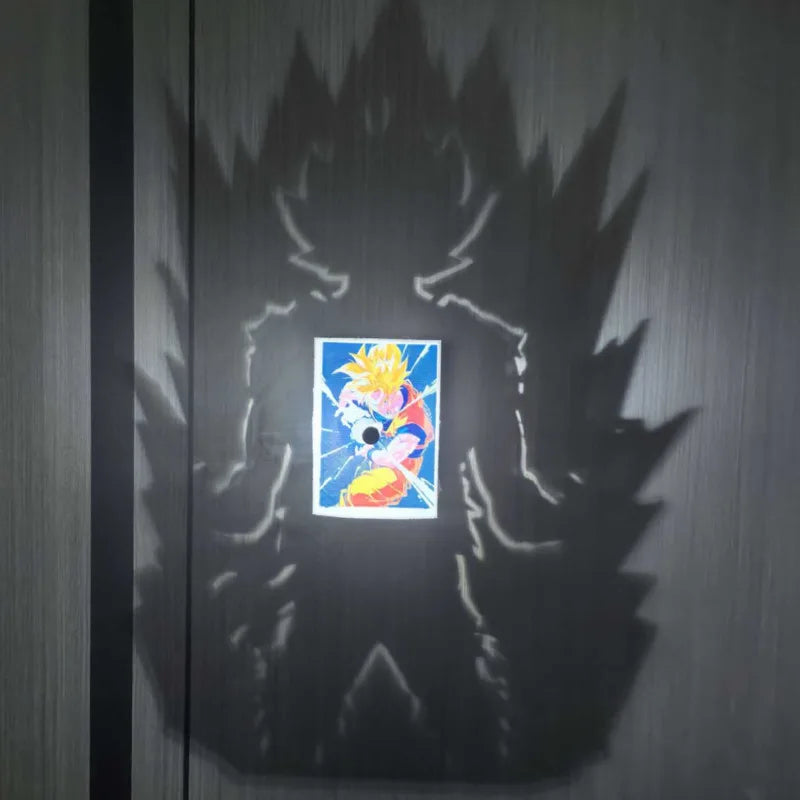 Anime WANTED Luffy Zoro Lamp One Piece Sanji Projector Wall Lamp Creativity Shadow Night Light Model Decoration Collection Toy