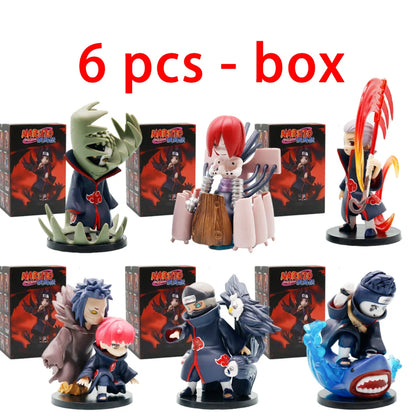 1-12pcs Naruto Blind Box Figure Toys Shippuden Akatsuki Arc Series Trendy Mystery Box PVC Model Surprise Christmas Toys Gift