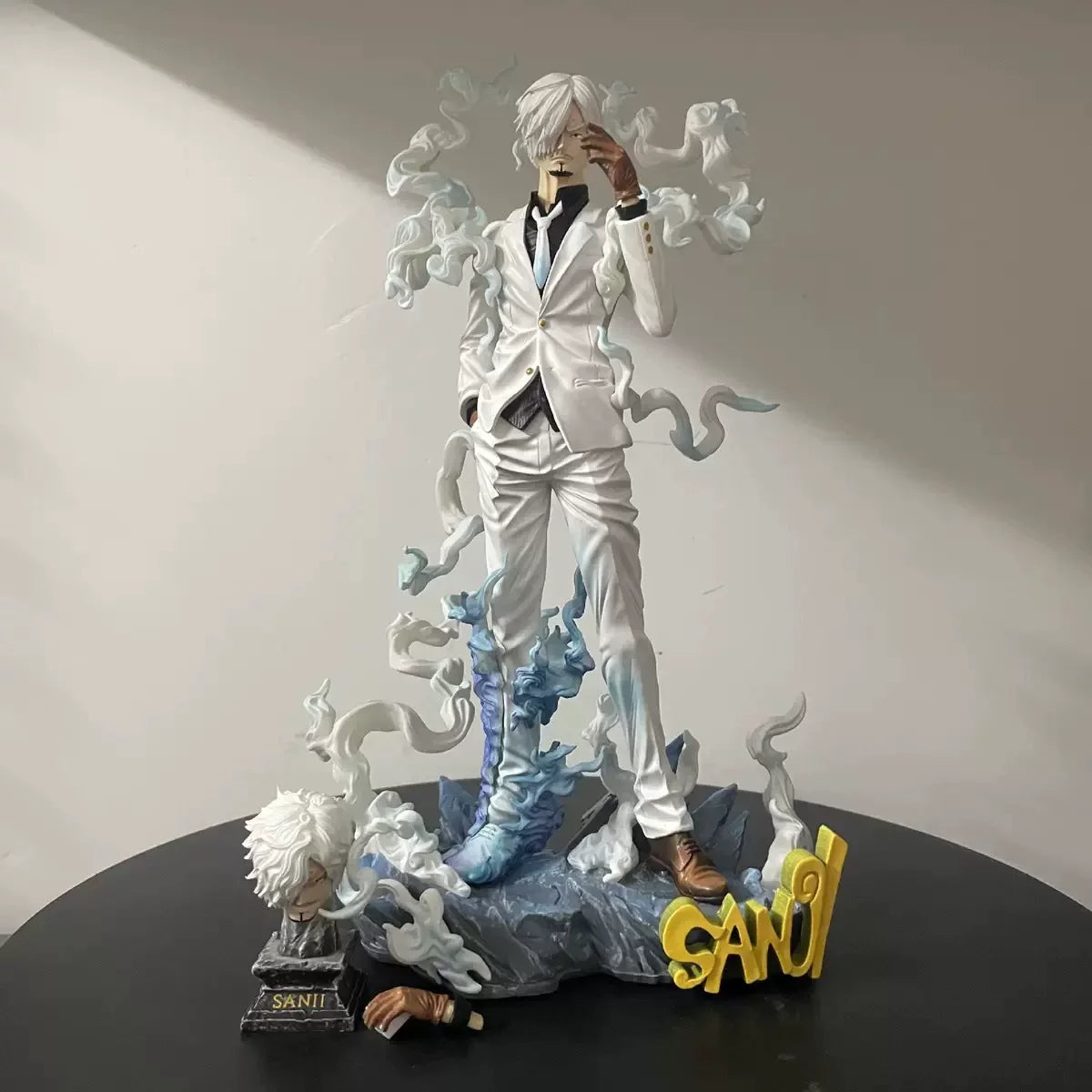 One Piece Nika Sanji Nika Zoro 28cm Anime Figure Two Headed Statue With Base PVC Collectible Model Toy Desktop Ornament Boy Gift
