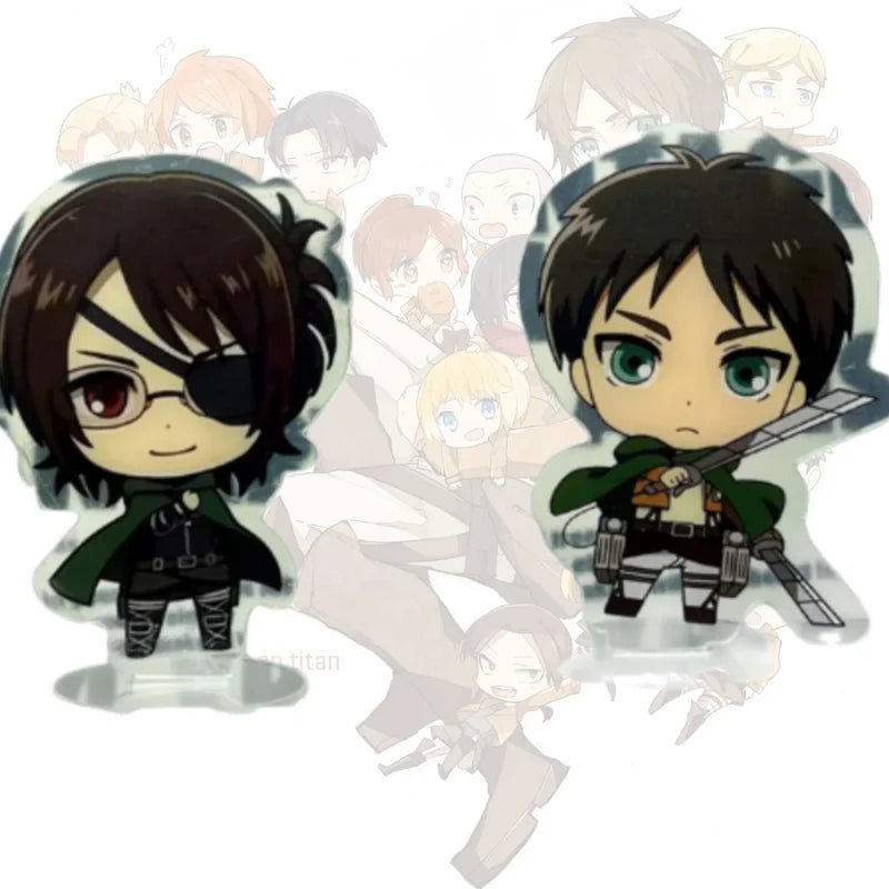 Anime Cartoons Acrylic Standee for Attack On Titan Levi Ackerman Eren Yeager  15Cm Acrylic Standee Desktop Decoration Creative