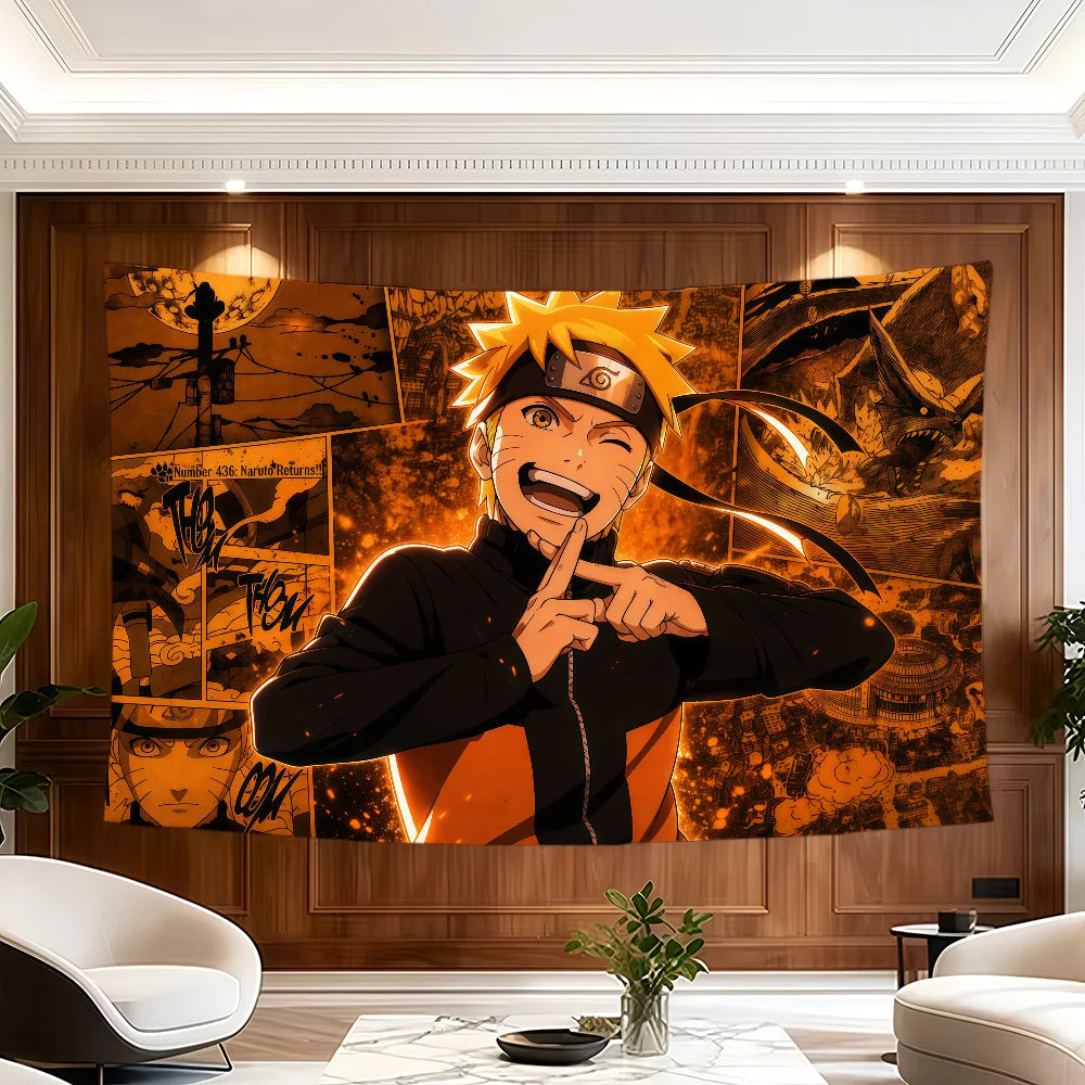 N-NARUTO Naruto Uzumaki-N flag Decorative Banners Suitable For Outdoor Camping Family Parties And Garden Walls Gift