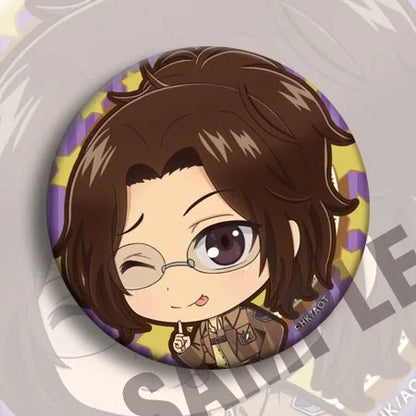 Japanese Official Attack On Titan Anime Badge 58mm C Version Mikasa Levi Pin Collectible Gift Cosplay Merchandise Poster