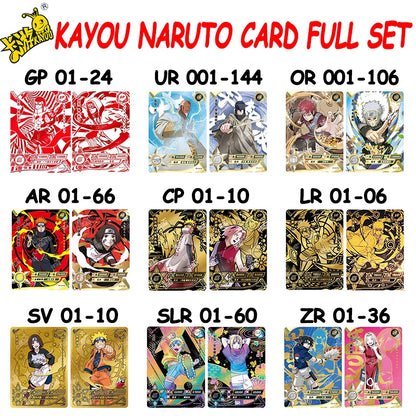 Naruto KAYOU Card Full Set Rare BP NR SE GP CP SP CR MR PR SV SLR OR AR NR UR ZR TR Cards Uzumaki Naruto Anime Collectible Card