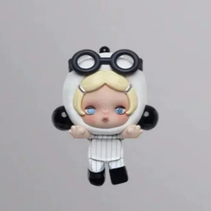 POP MART POP ATTACH SKULLPANDA Off Mode Series Mini Doll Mystery Box Genuine Blind Box Guess Toys Bag Ornament Figurines Home
