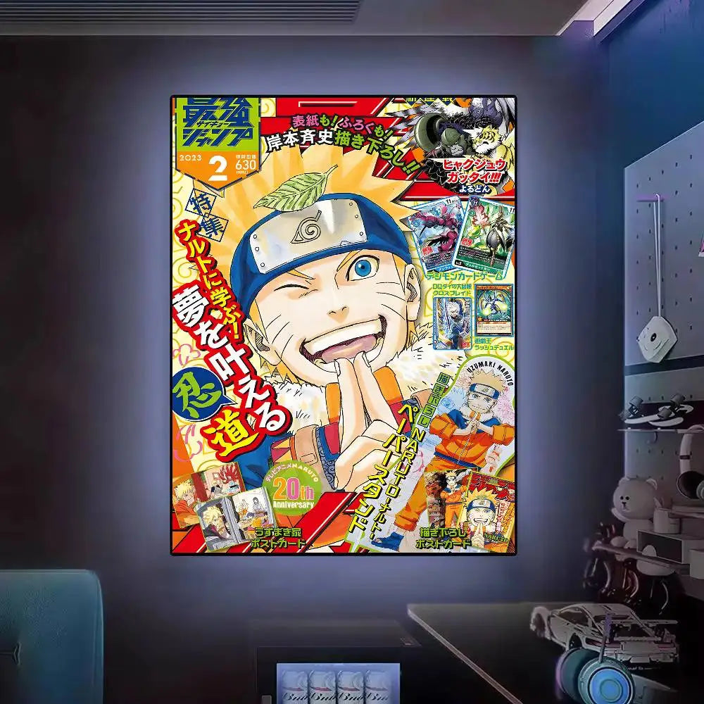 Hot N-Naruto Anime Poster Posters Decorative Paintings Study Bedroom Bar Background Wall Murals Gifts