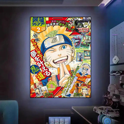Hot N-Naruto Anime Poster Posters Decorative Paintings Study Bedroom Bar Background Wall Murals Gifts
