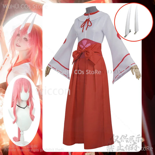 Anime That Time I Got Reincarnated Shuna Cosplay Costume Miko Uniform