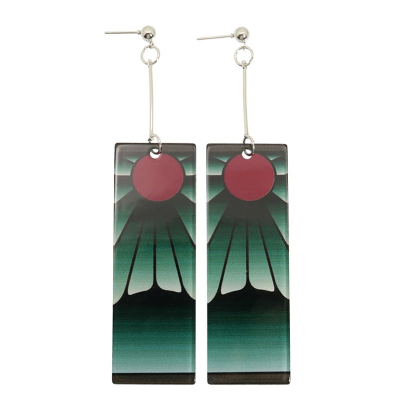 Demon Slayer Tanjiro Hanafuda Earrings